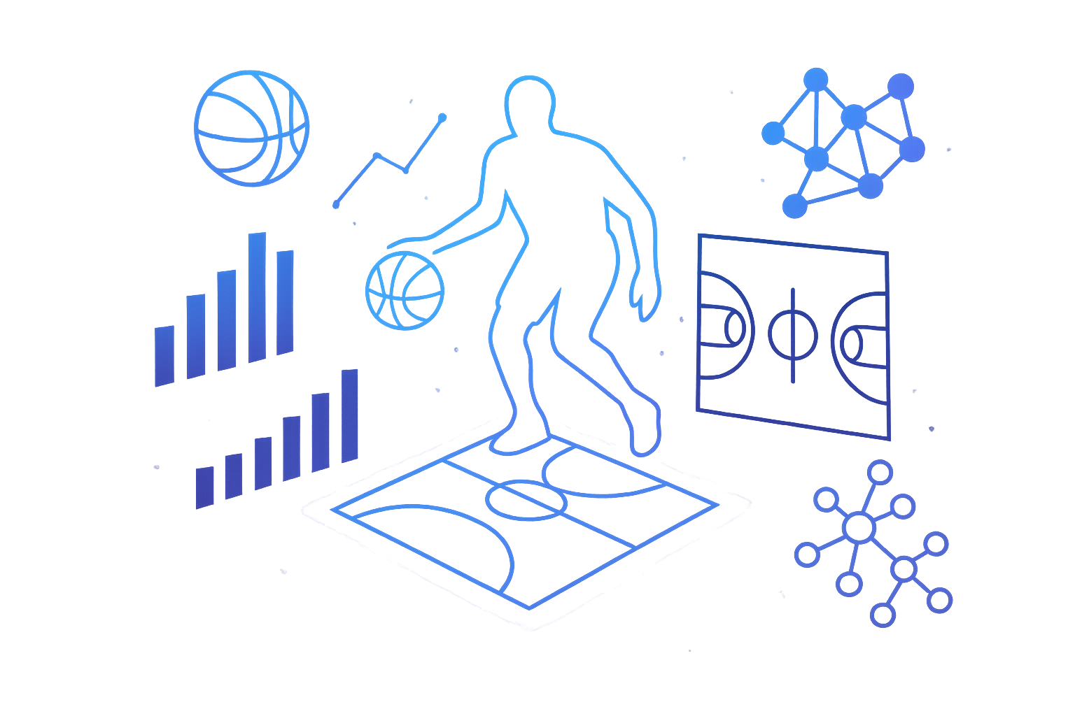 NBA Analytics Illustration